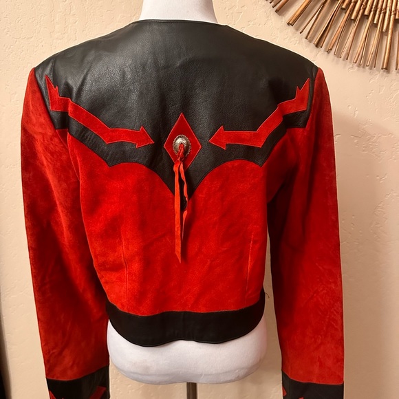 RICKY NELL Bolero Style western rodeo jacket Yellowstone leather - Picture 4 of 11